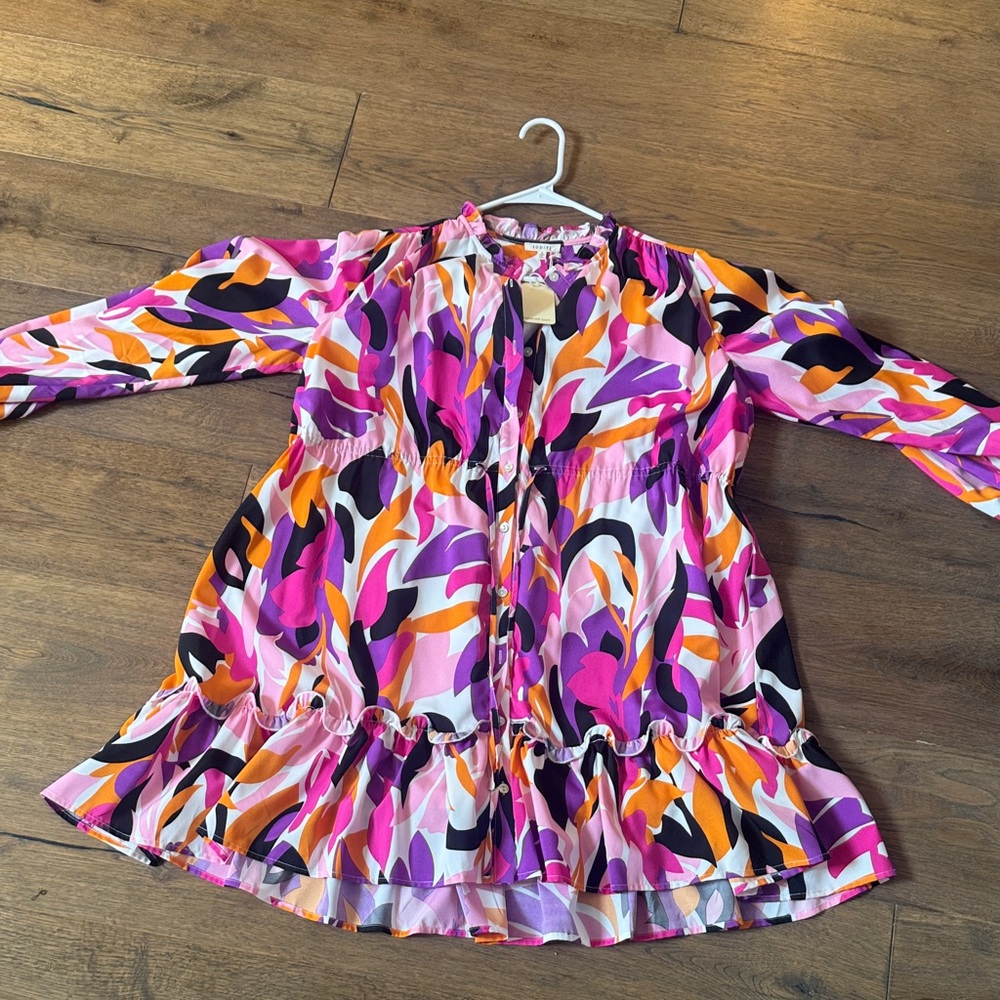 JODIFL Multicolor Long Sleeve Dress